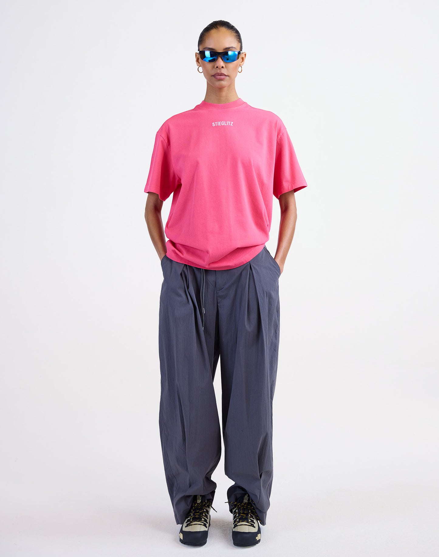 Basic Worn-out Oversized T-shirt | Pink