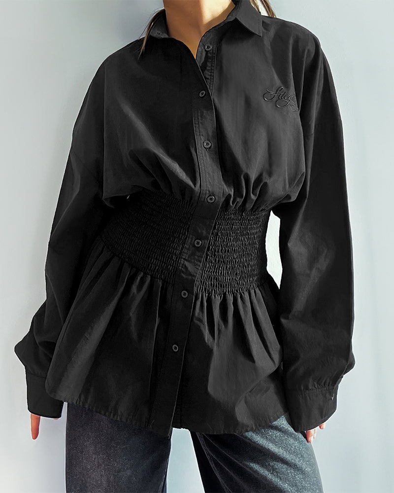 Auralie Smock Blouse | Black