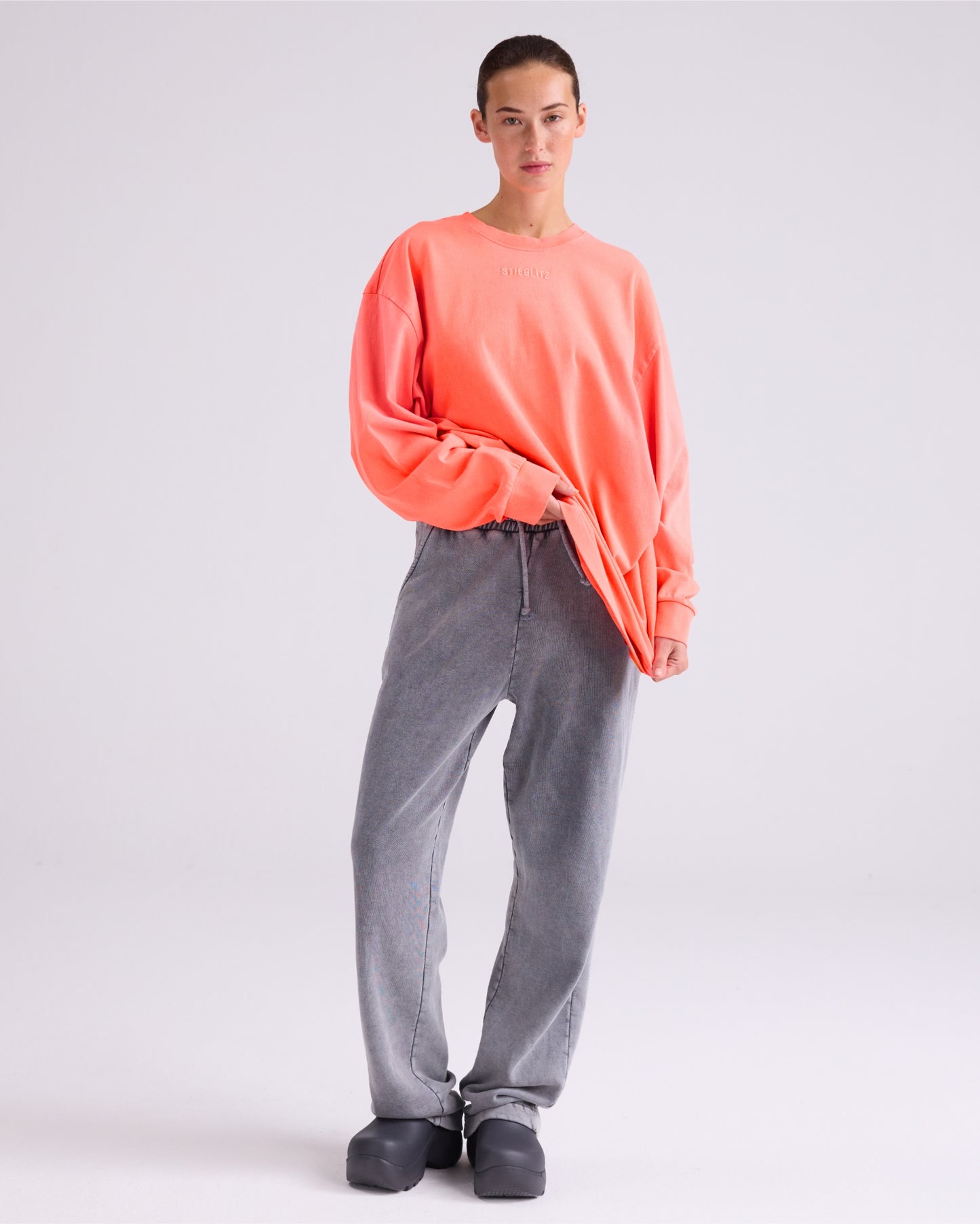Basic Skate Longsleeve | Neon Orange | Coral