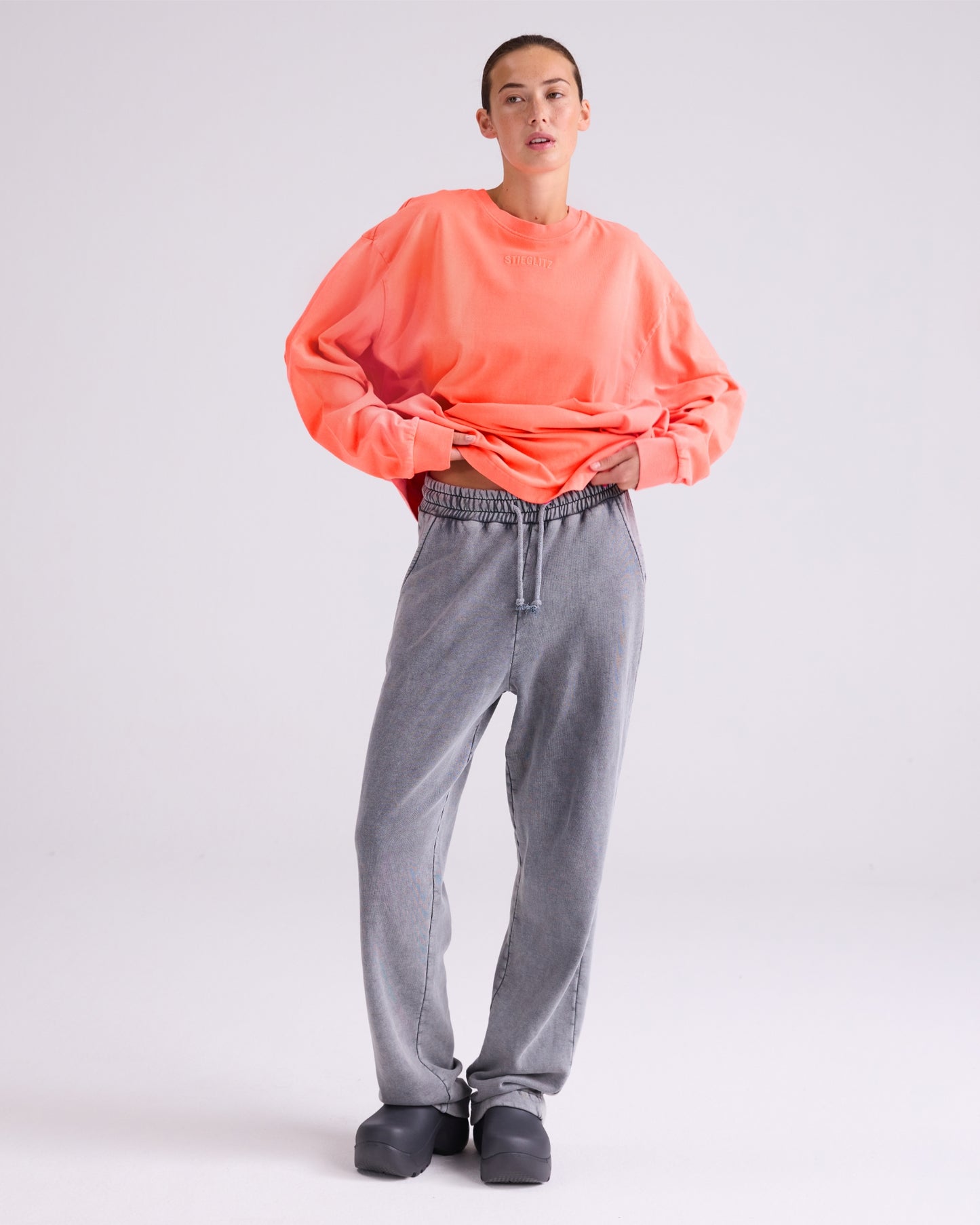 Basic Skate Longsleeve | Neon Orange | Coral