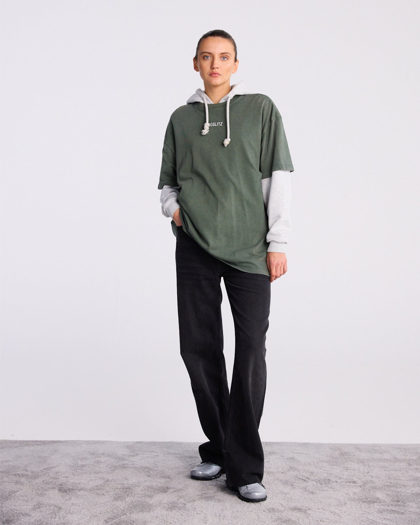 Basic Worn Out T-shirt | Green