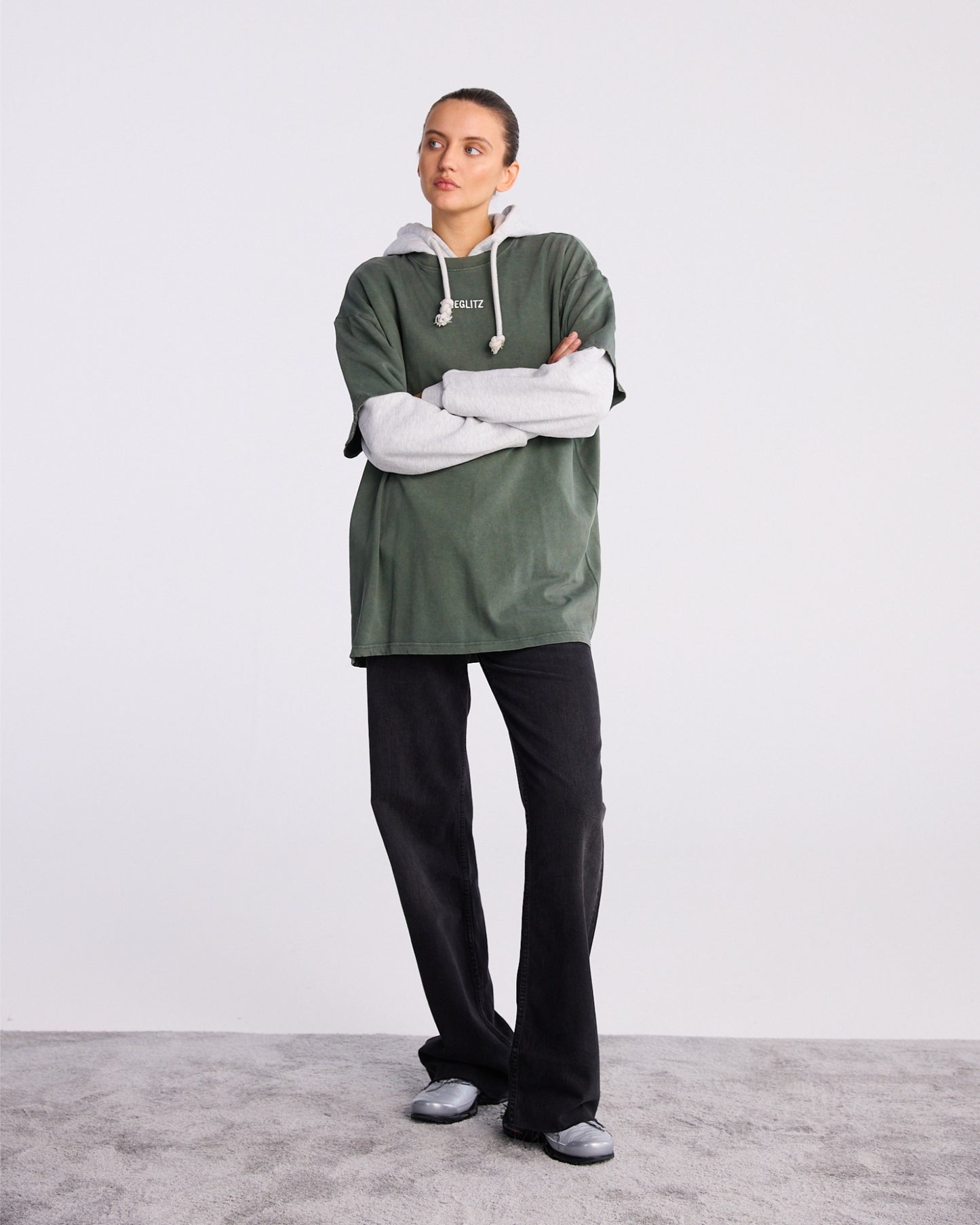 Basic Worn Out T-shirt | Green