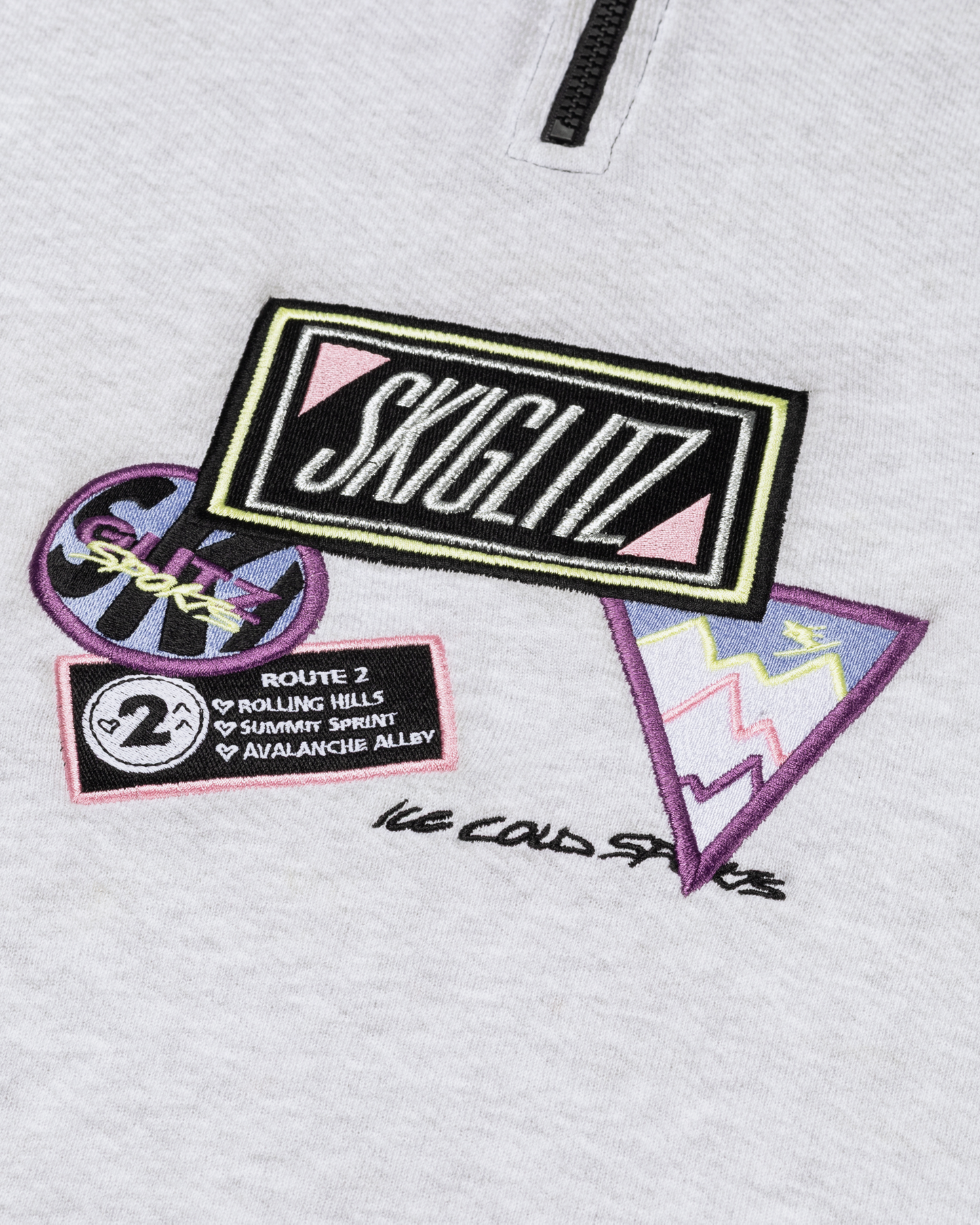 Carli Zip Up Sweater | Melange grey