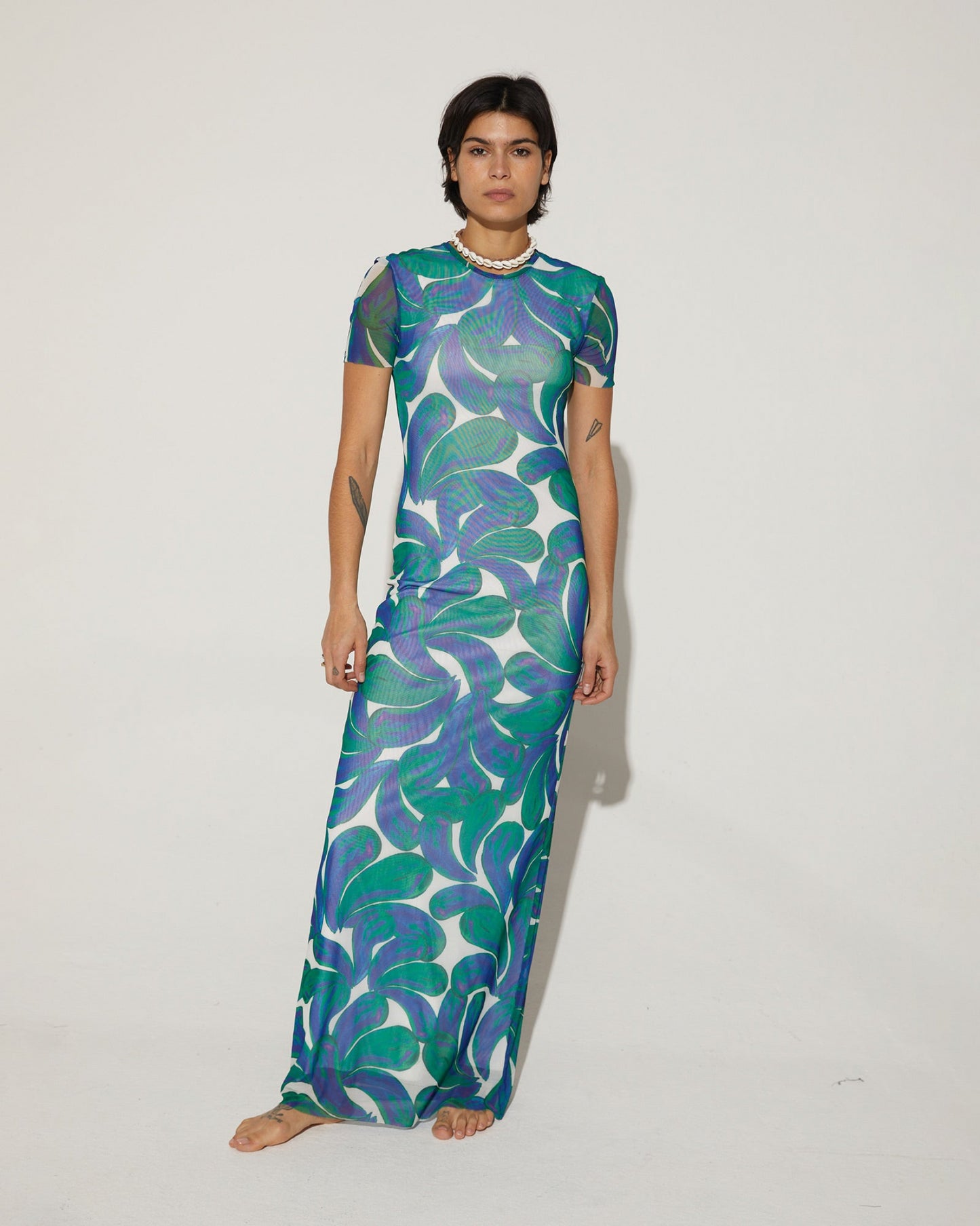 Eyva Mesh Dress Green