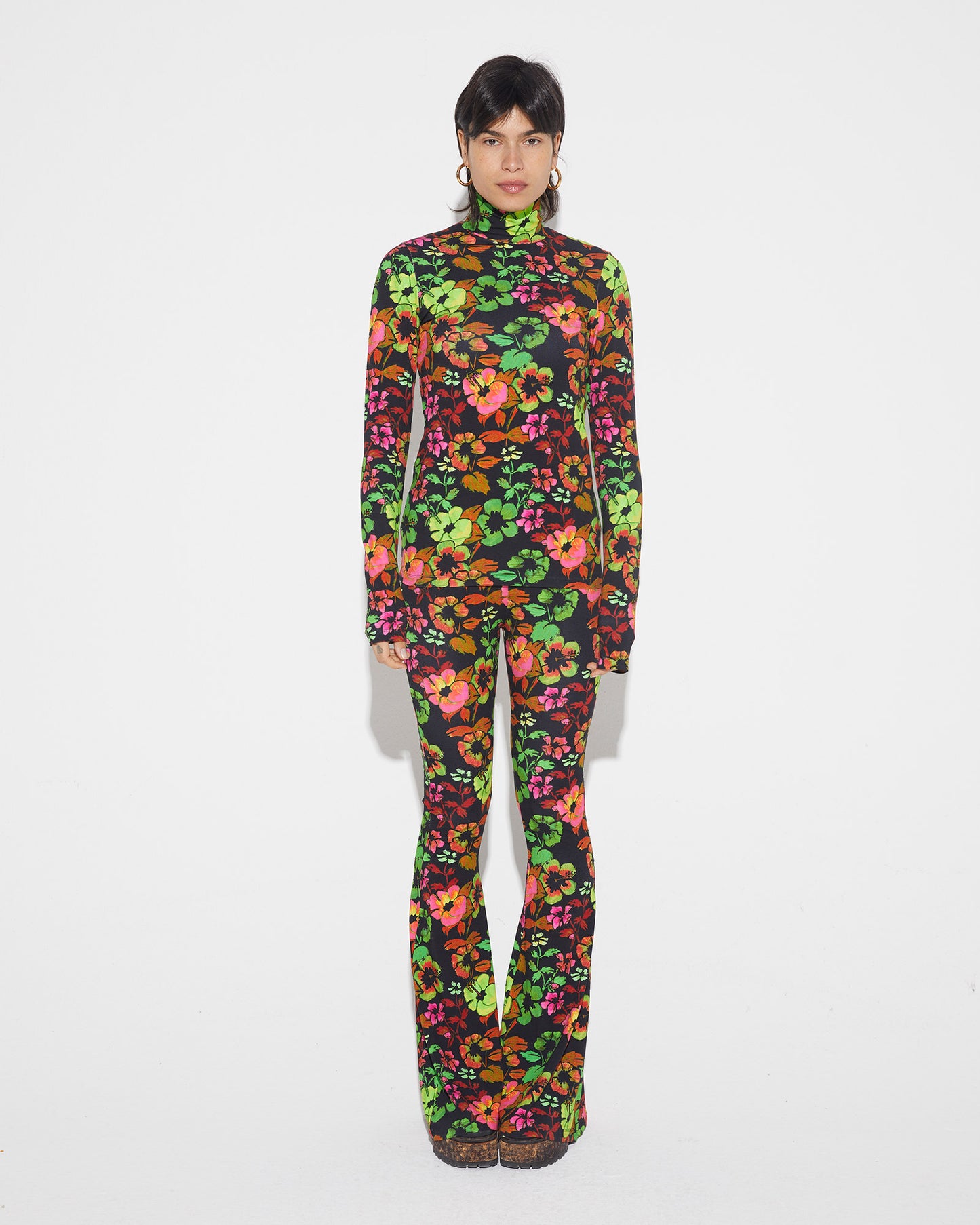 Iris Flared Broek Groen