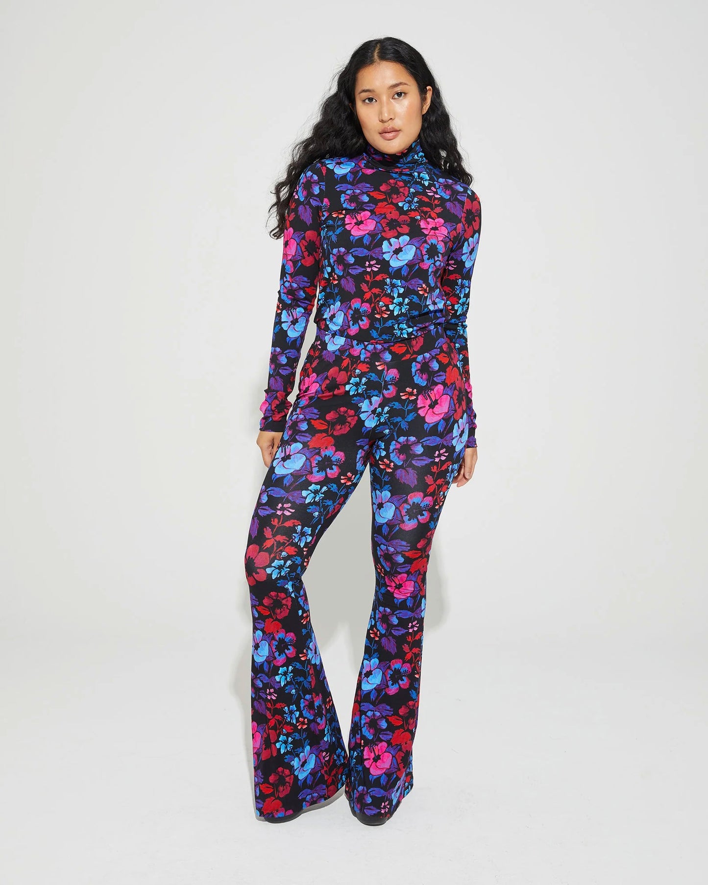 Iris Flared Leggings Blue