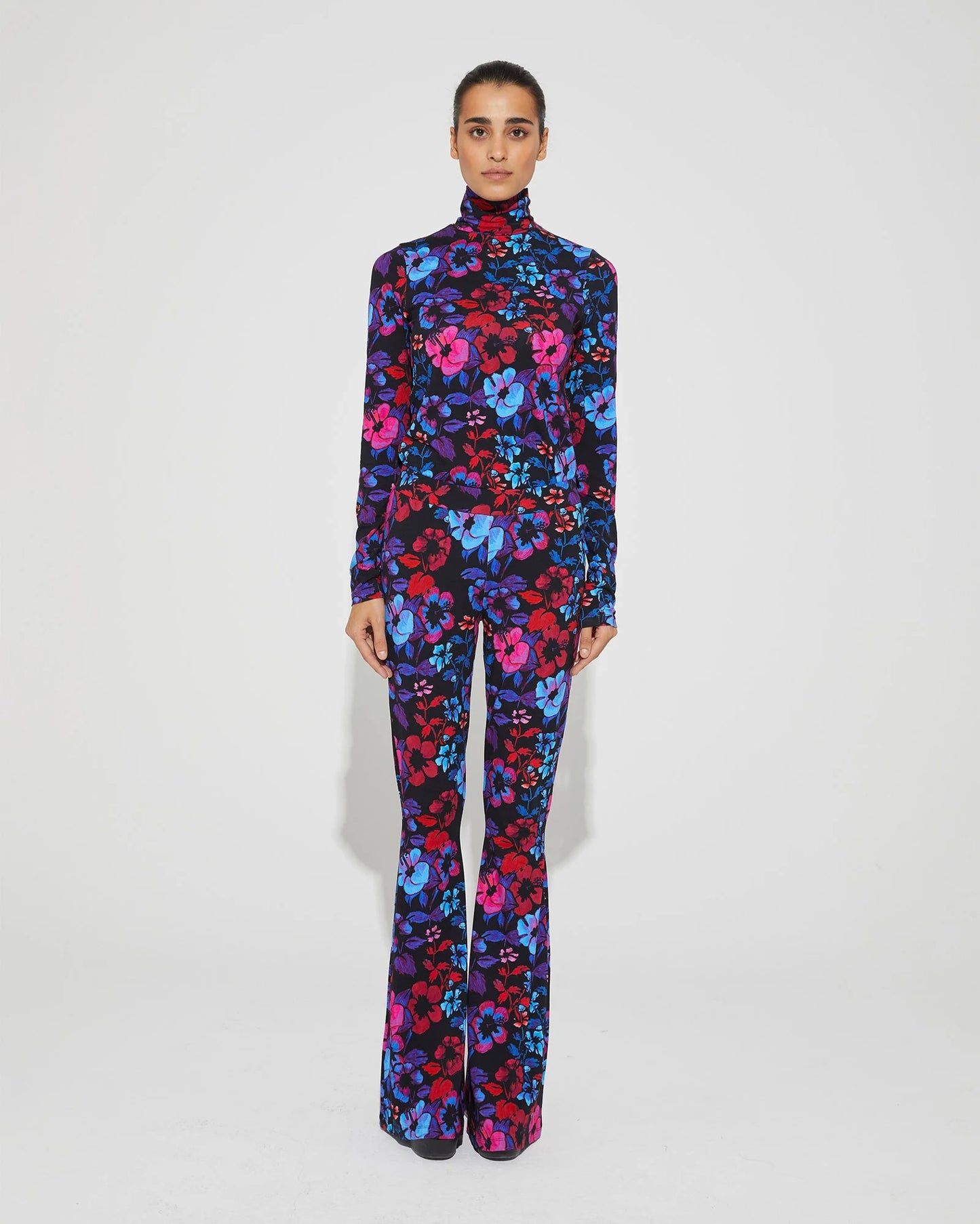Iris Flared Leggings Blue