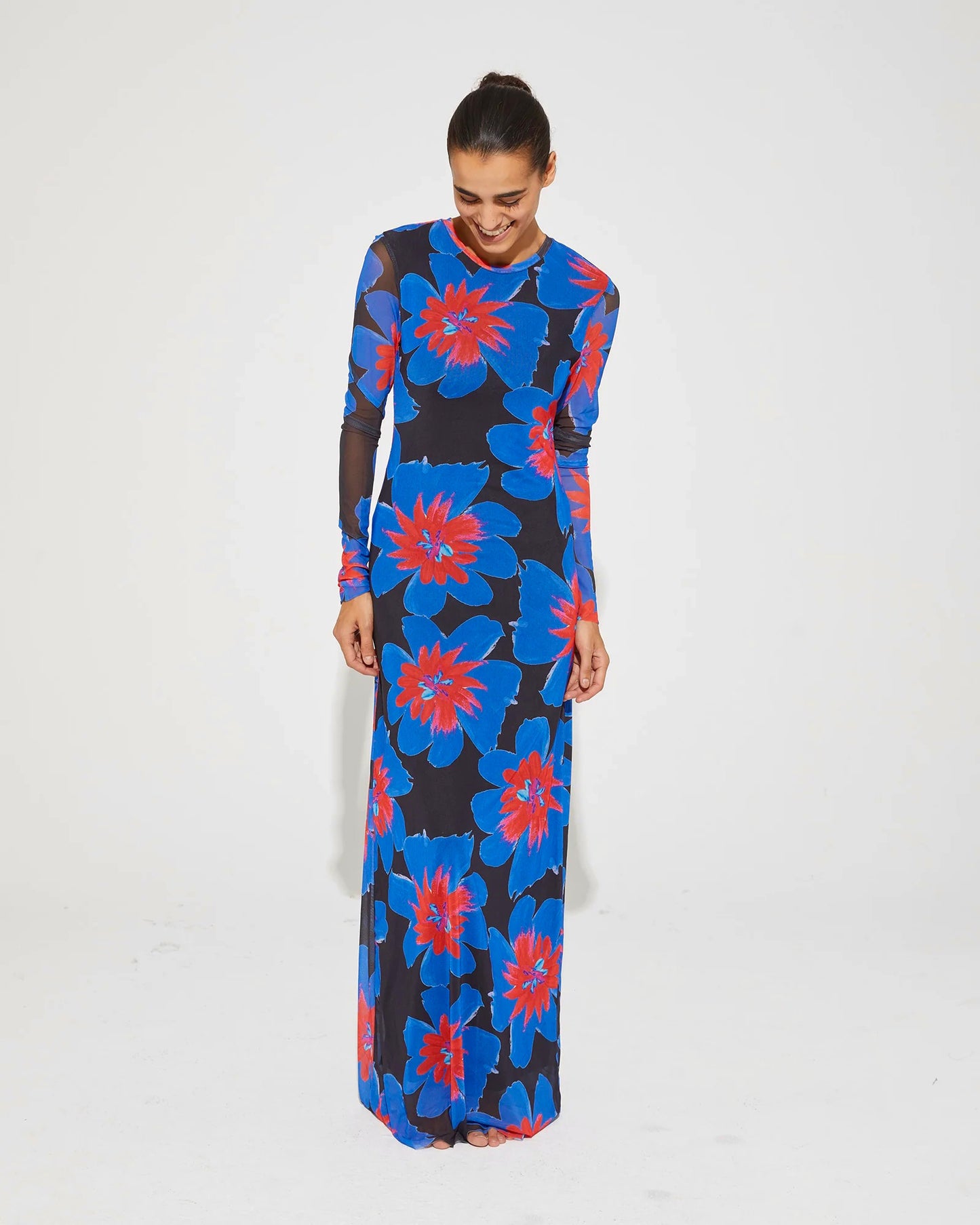 Josh Mesh Dress Blue