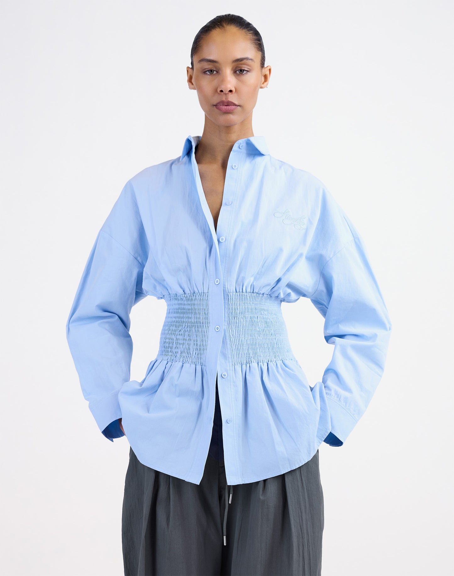Amanda Smock Blouse | Blue