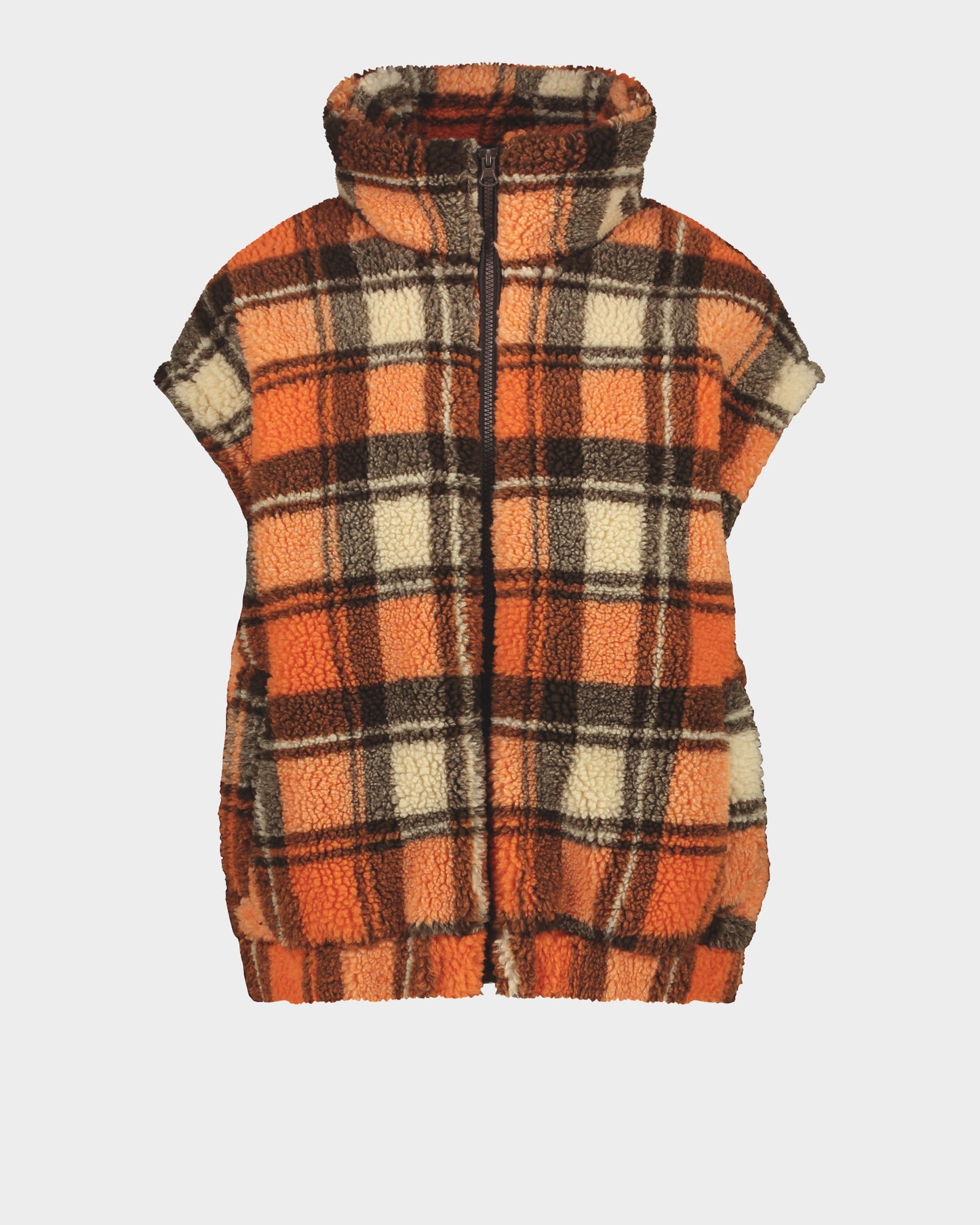 Zip Off Teddy Jacket Orange