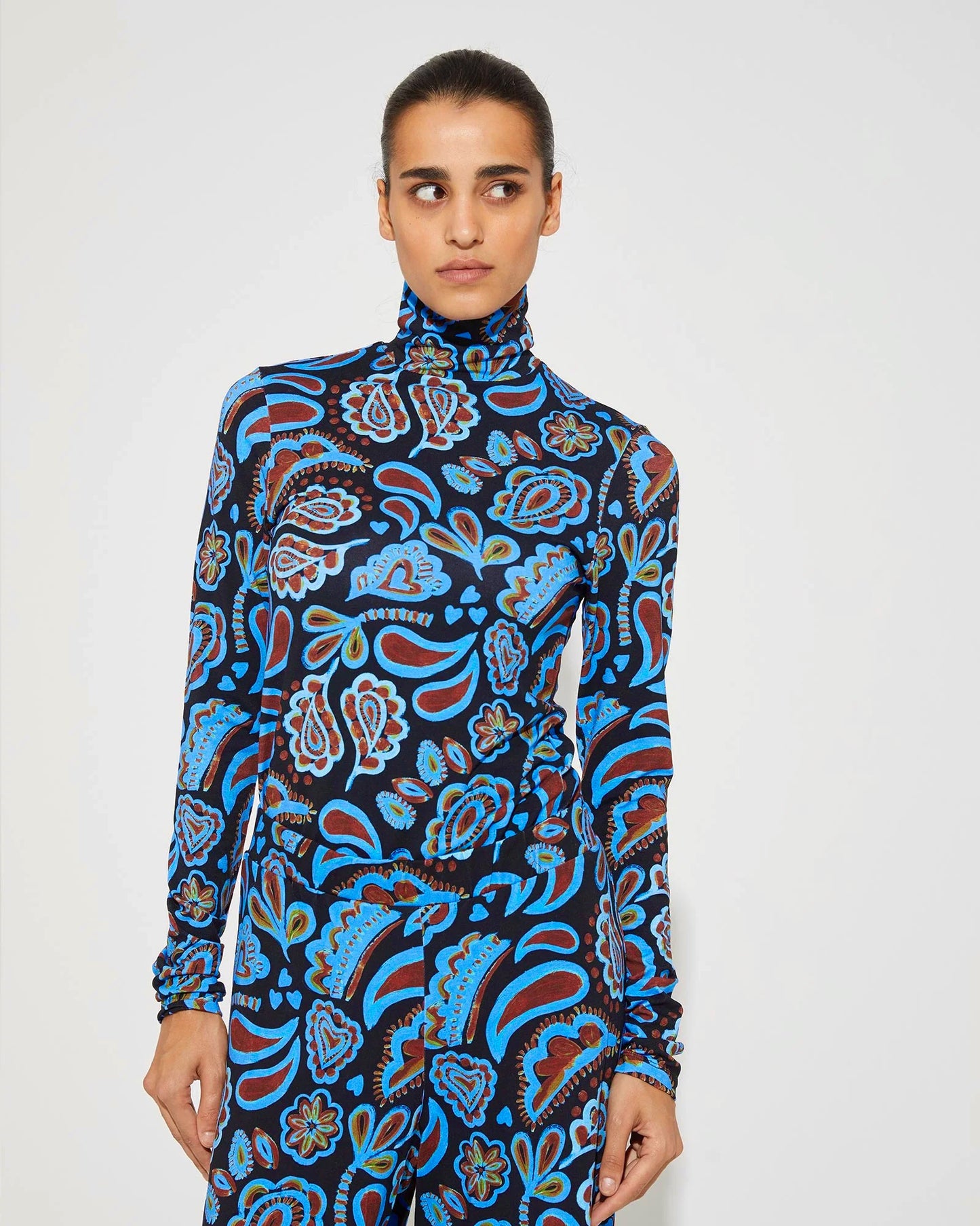 Peggy Paisley Pulli Blue