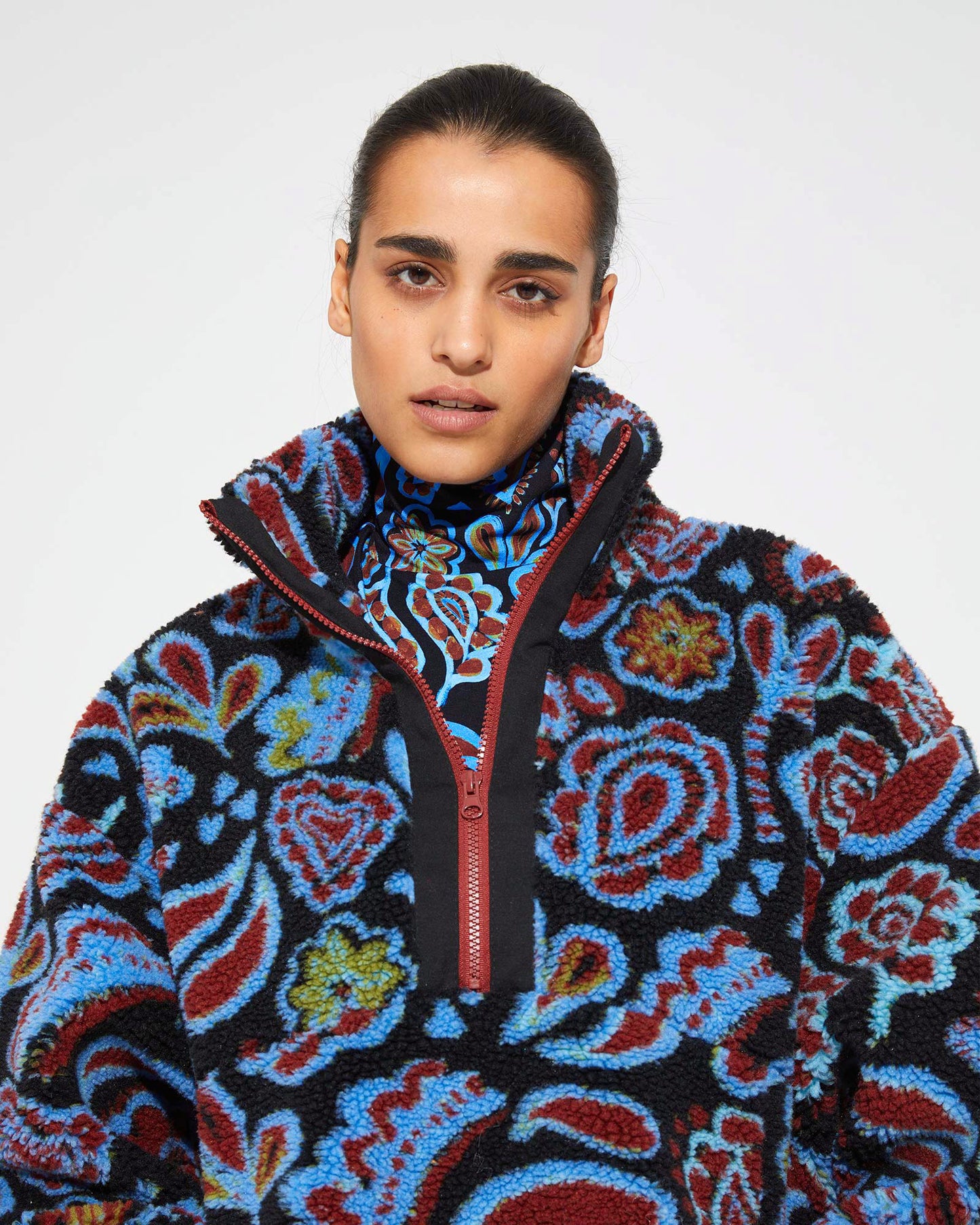 Peggy Paisley Pulli Blue