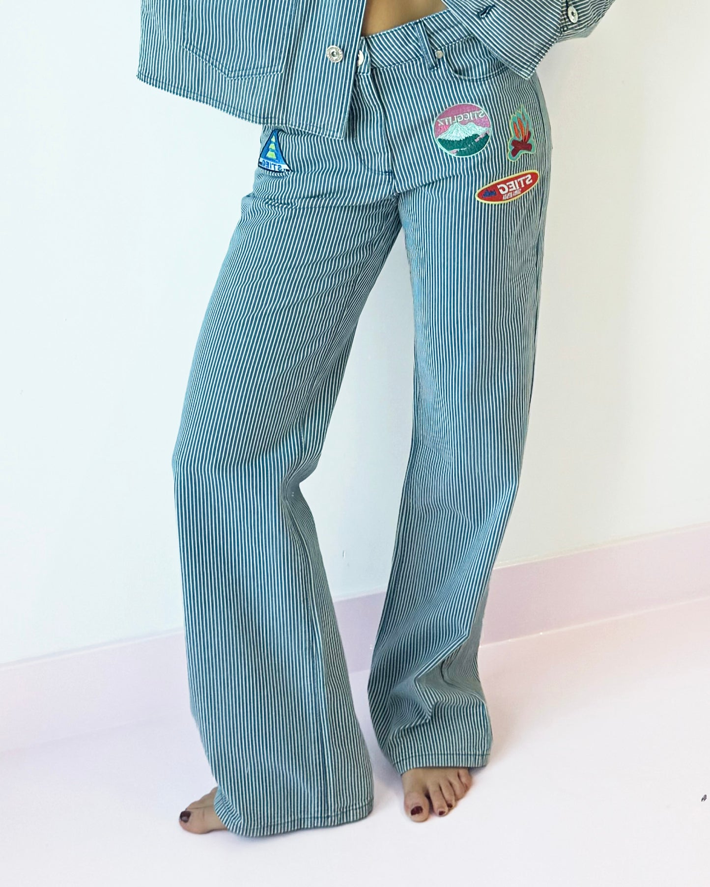 Treasure Room Jeans Stripe | Denim blue