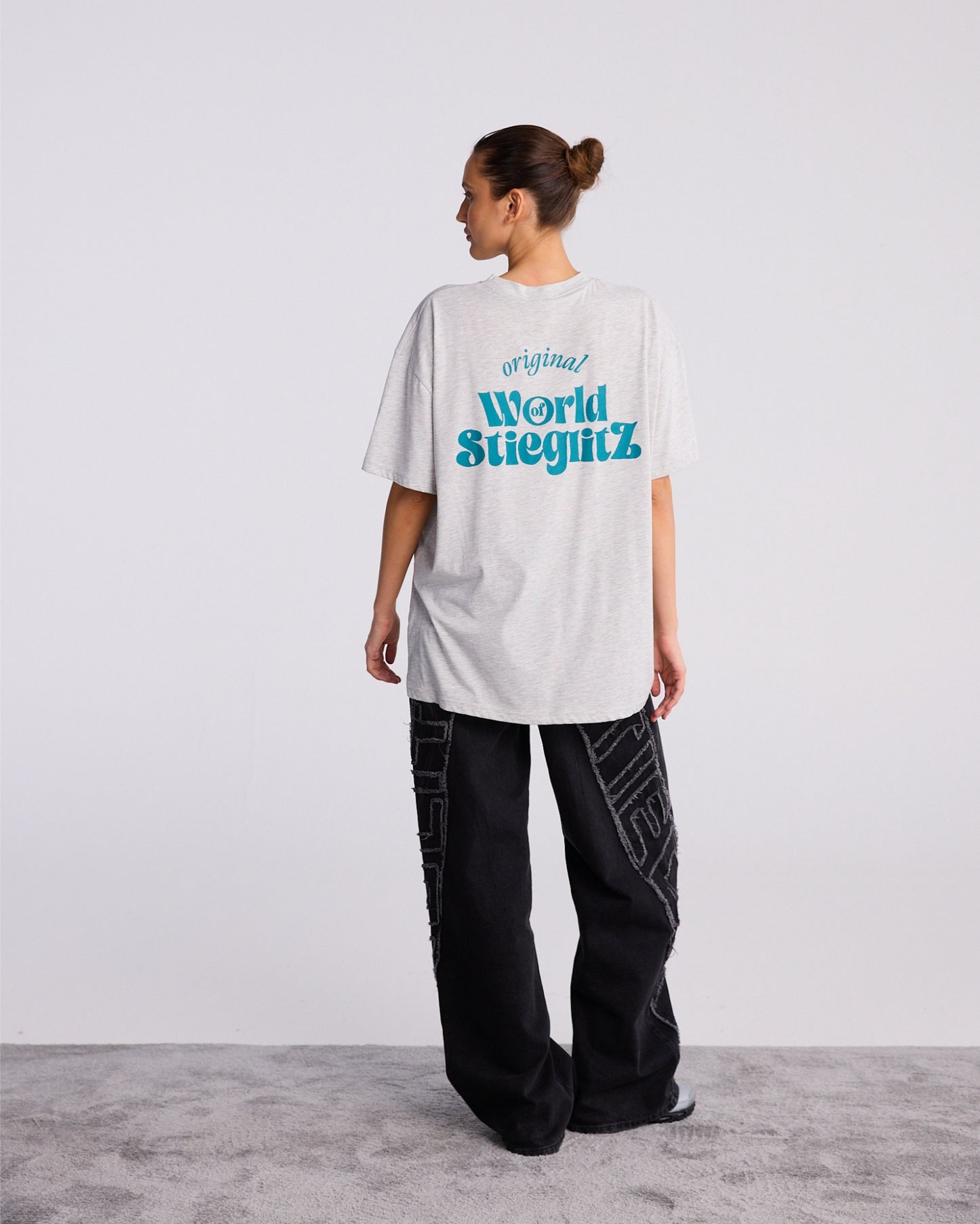World of Stieg Oversized T-shirt | Melange grey