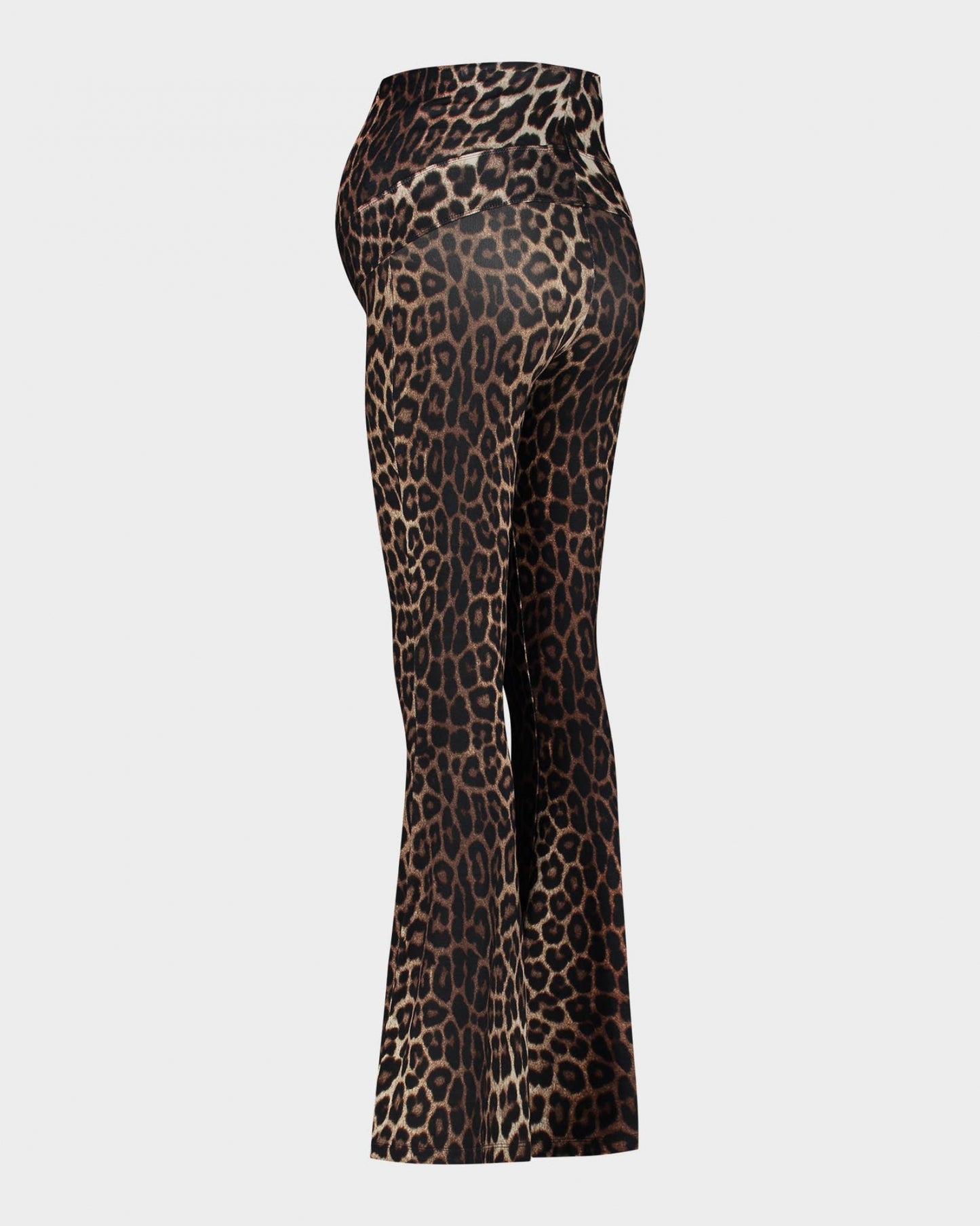 Leopard Maternity Flared Leggings | Brown