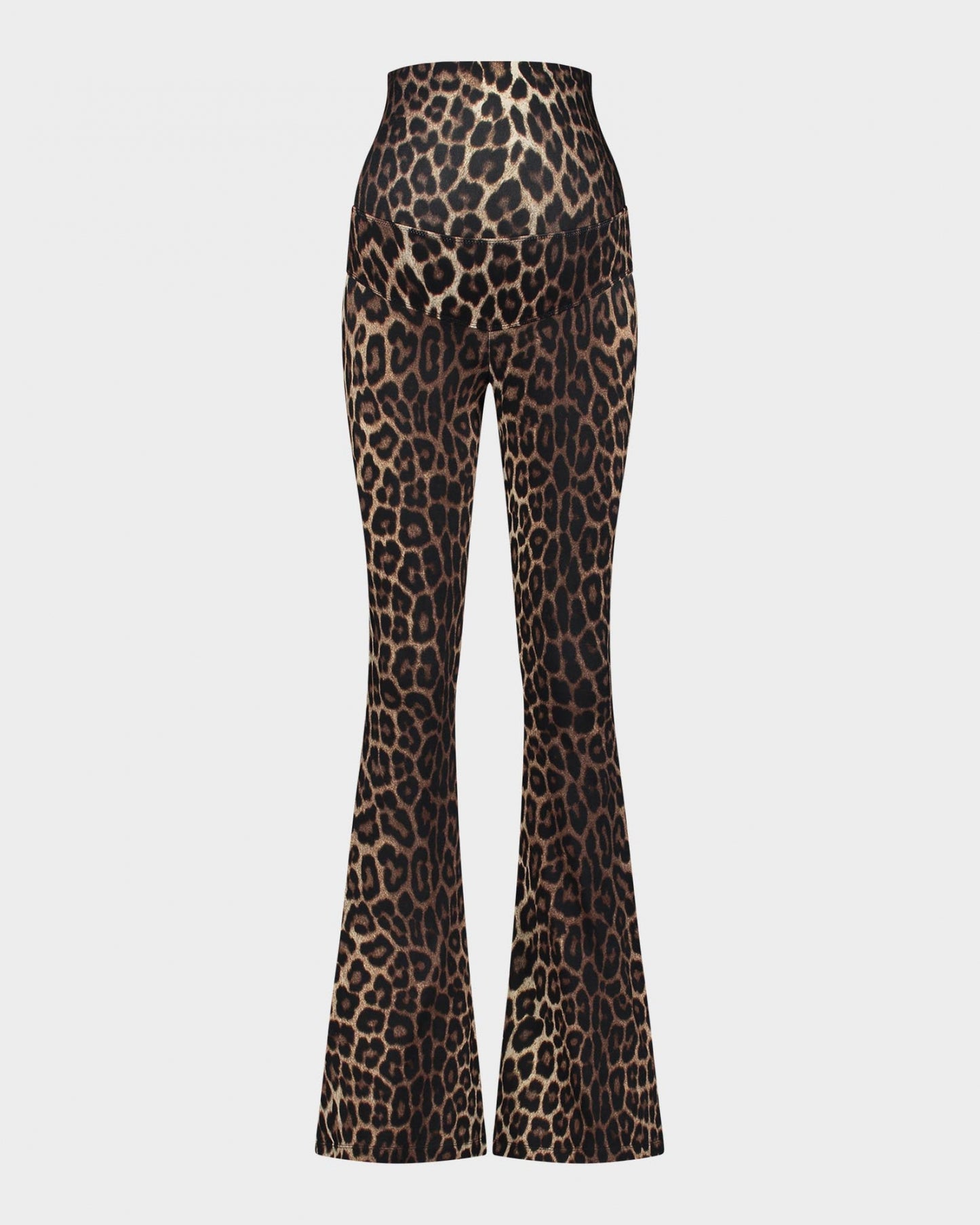 Leopard Maternity Flared Leggings | Brown