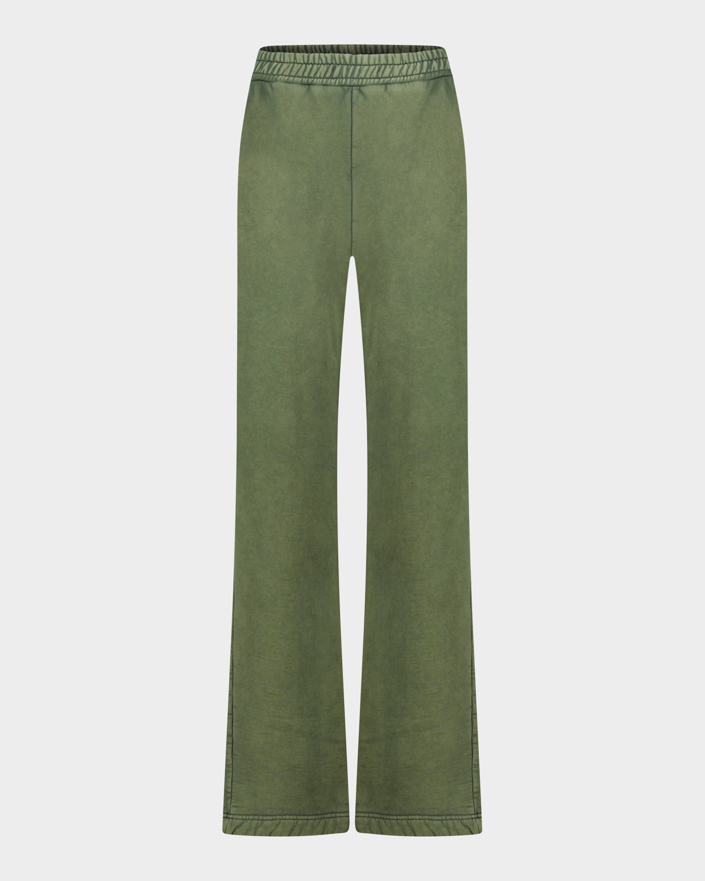 Worn Out Straight Leg Sweatpants Green