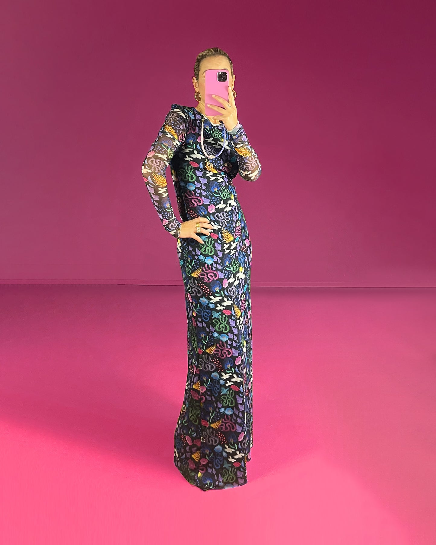 Rosa Sky Mesh Dress