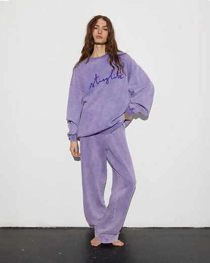 Worn Out Sweater | washed purple