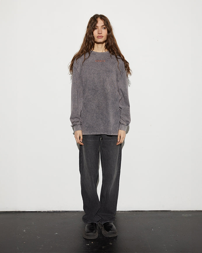 Worn Out Skate Longsleeve | Washed grey