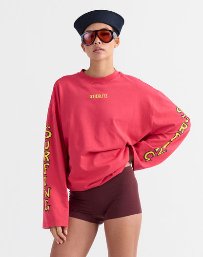 Safira Wide Skate Longsleeve | Red