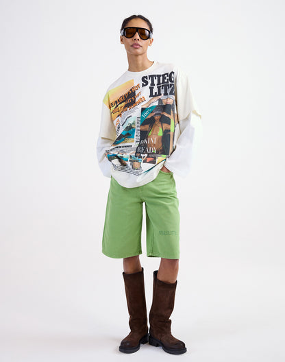 Alexio Denim Shorts | Green