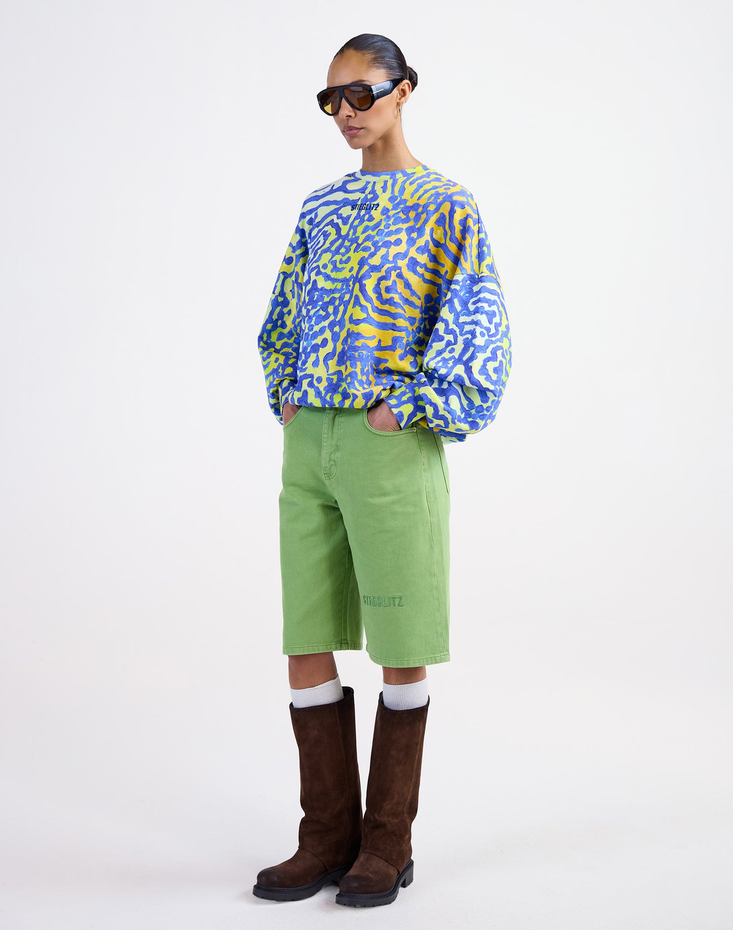 Alexio Denim Shorts | Green