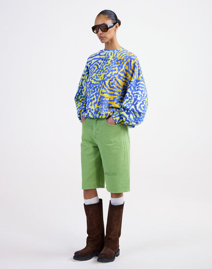 Alexio Denim Shorts | Green