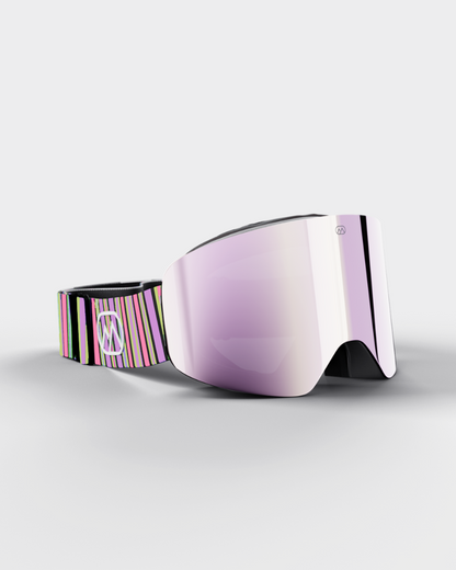 Skiglitz Stripe Goggles | Pink