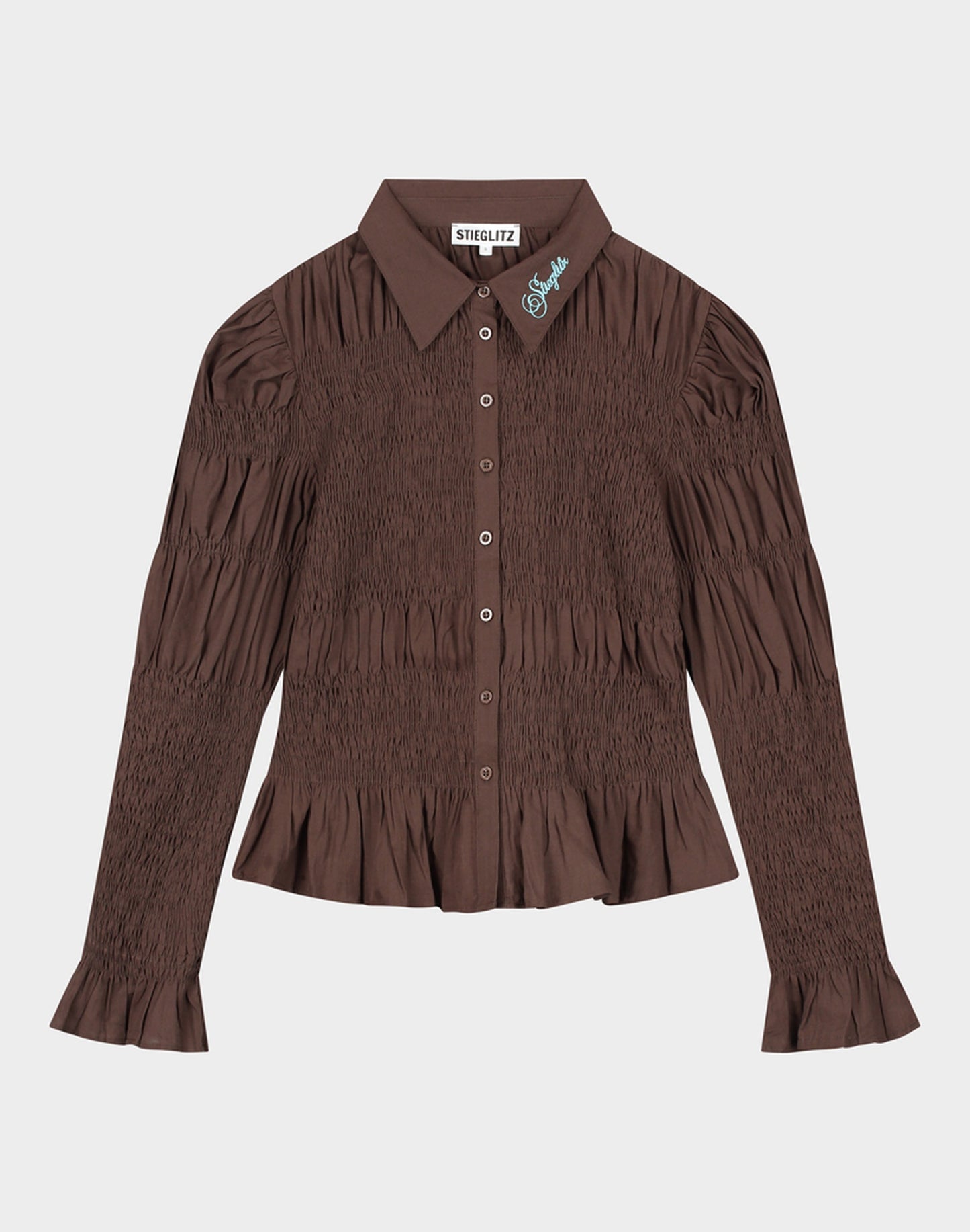 Andrea Smocked Blouse | Brown