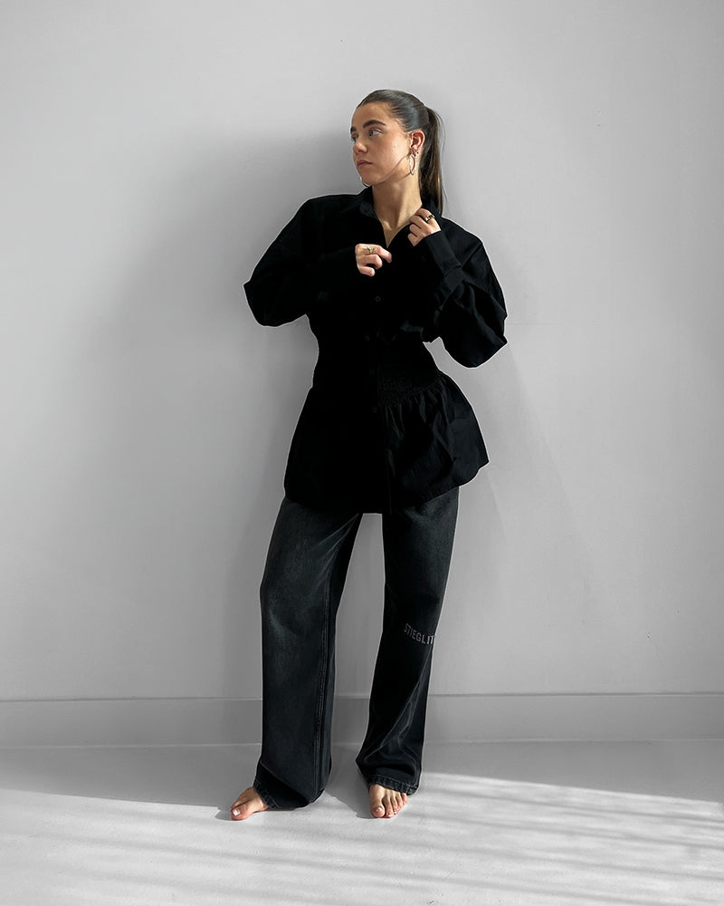 Auralie Smock Blouse | Black