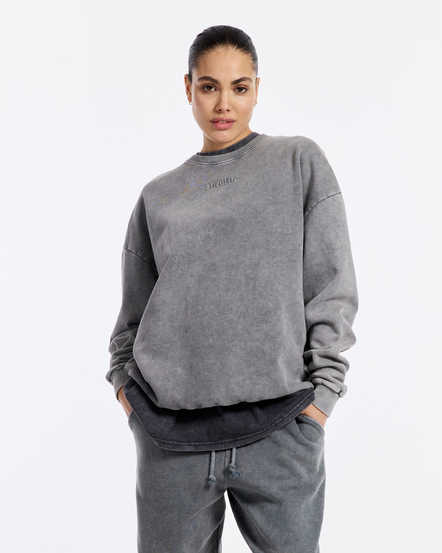 Basic Worn Out Sweater | Grey