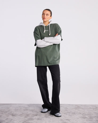 Basic Worn Out T-shirt | Green
