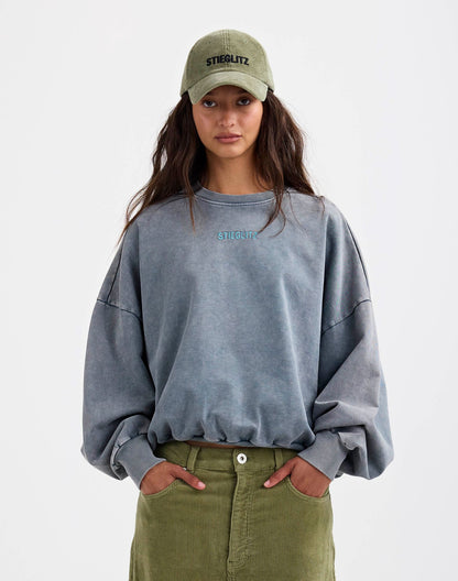 Basic Worn-out Sweater | Grey