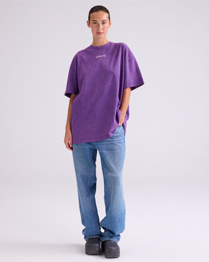 Basic Worn Out T-shirt | Purple