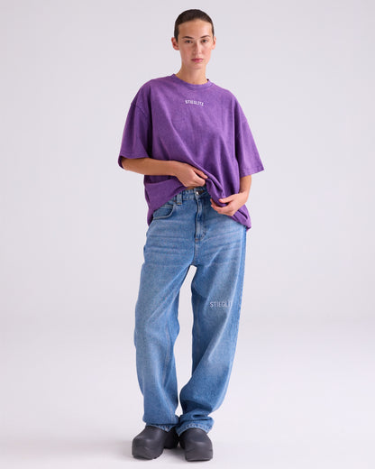 Basic Worn Out T-shirt | Purple