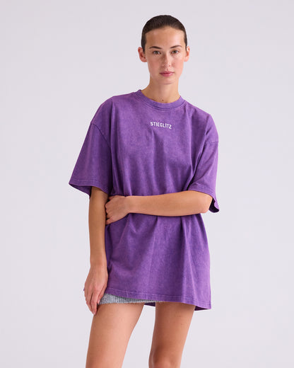 Basic Worn Out T-shirt | Purple