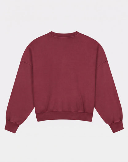 Basic Worn-out Sweater | Red