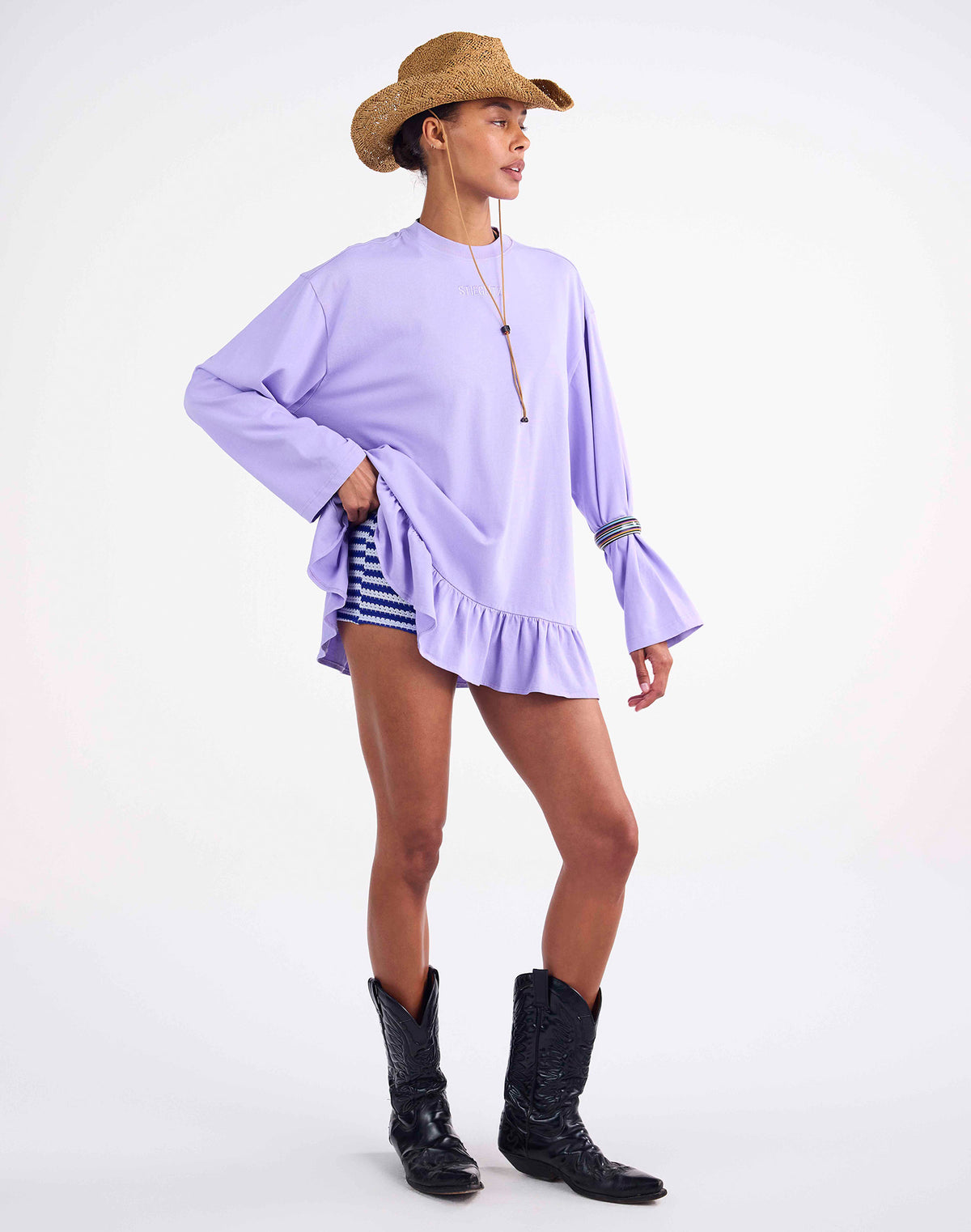 Brisa Wide Skate Longsleeve | Purple