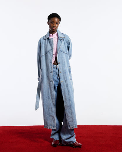 Caz Denim Trenchcoat | Blue