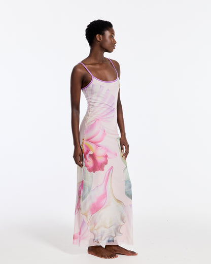 Claire Spagetti Mesh Dress | Pink