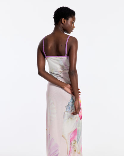 Claire Spagetti Mesh Dress | Pink