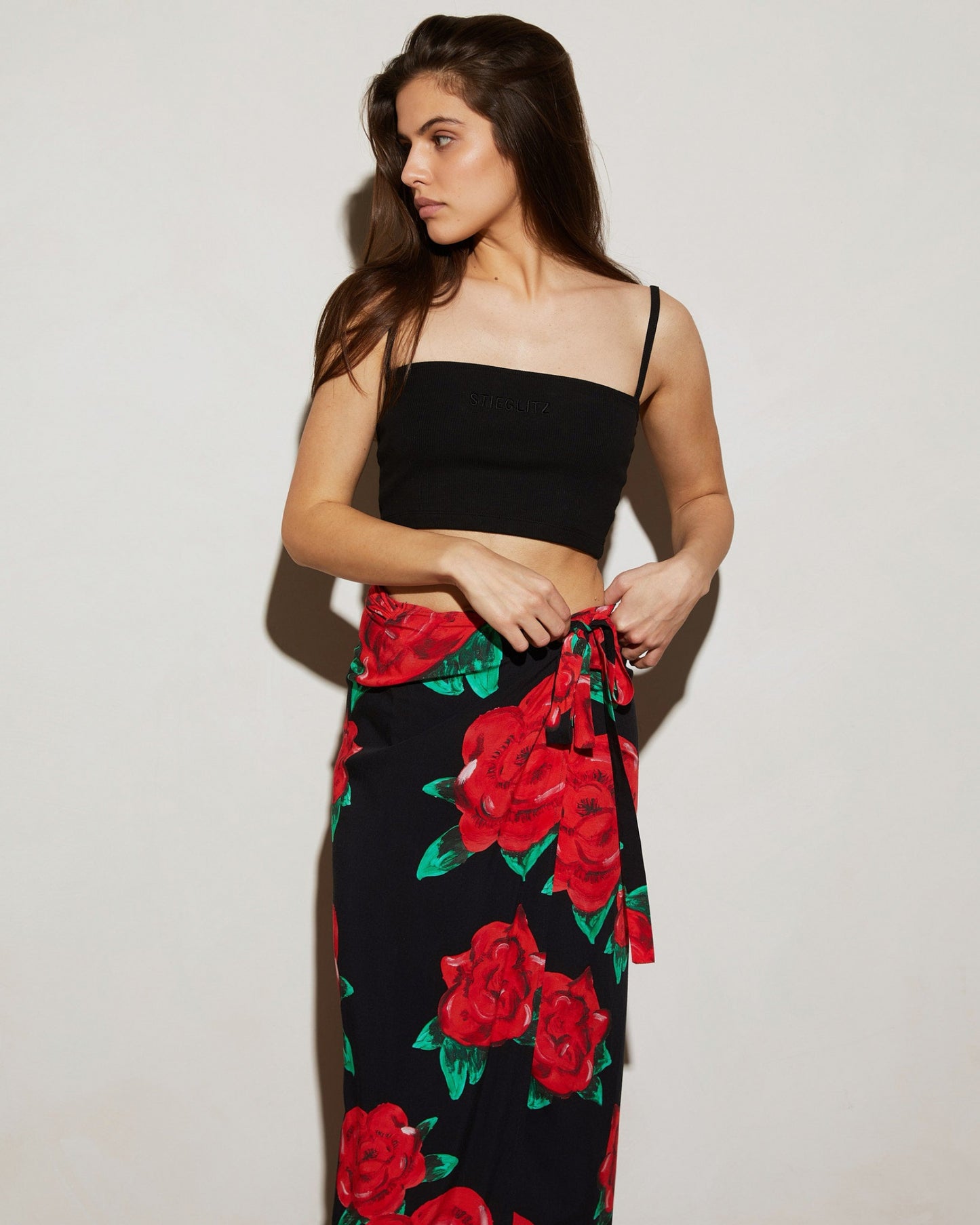 Candelara Wrap Skirt Long | Black