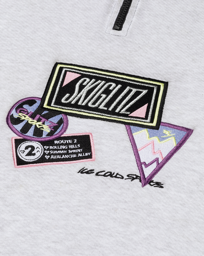 Carli Zip Up Sweater | Melange grey