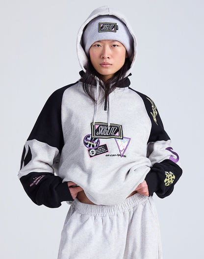 Carli Zip Up Sweater | Melange grey