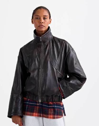 Carmen Leather Jacket | Brown