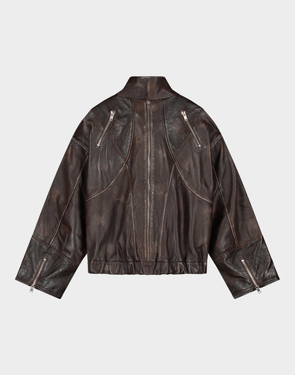 Carmen Leather Jacket | Brown