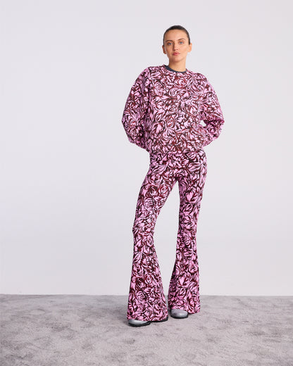 Chaline Flared Legging | Pink