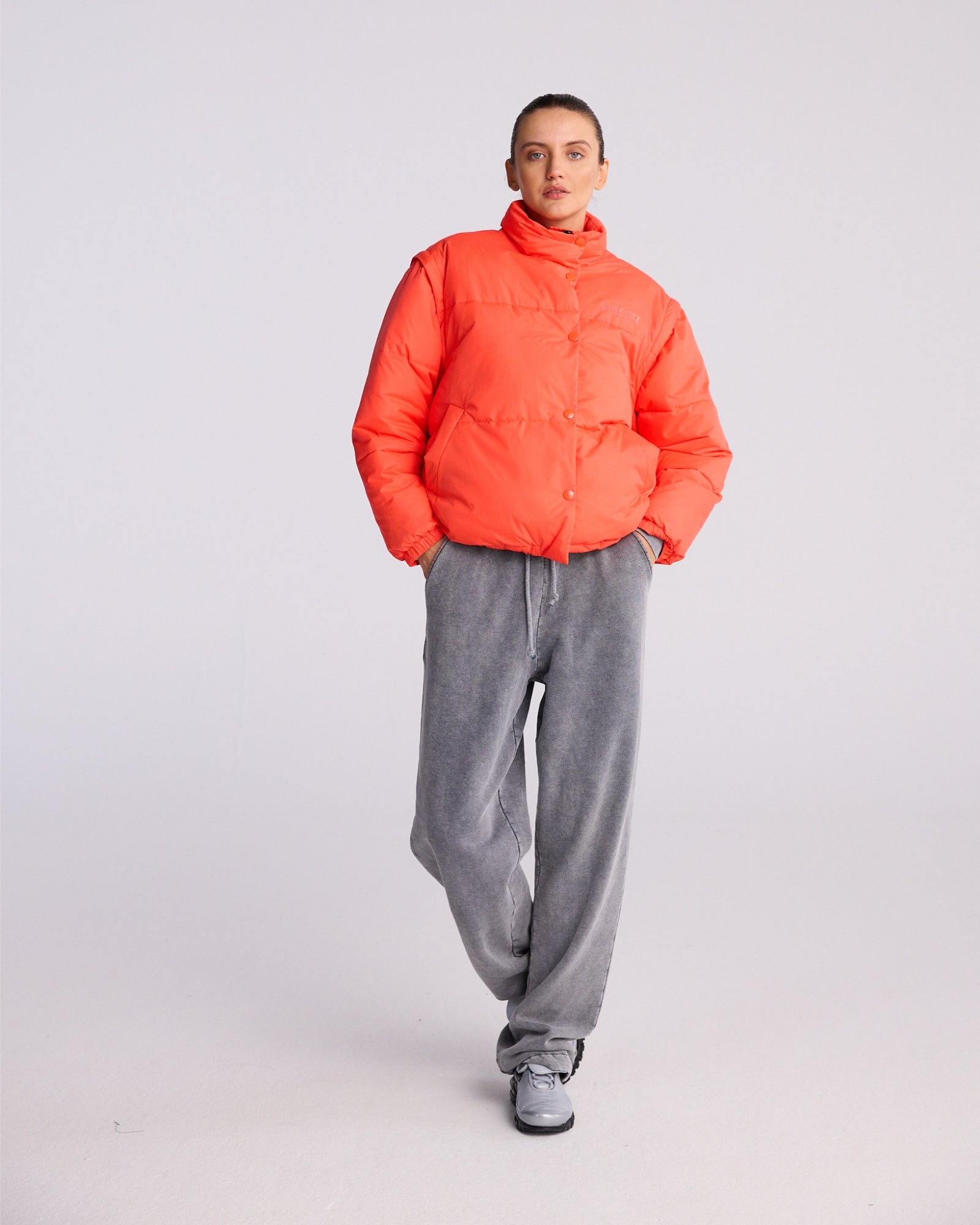 Charo Puffer Jacket – Neon Green Orange STIEGLITZ STIEGLITZ