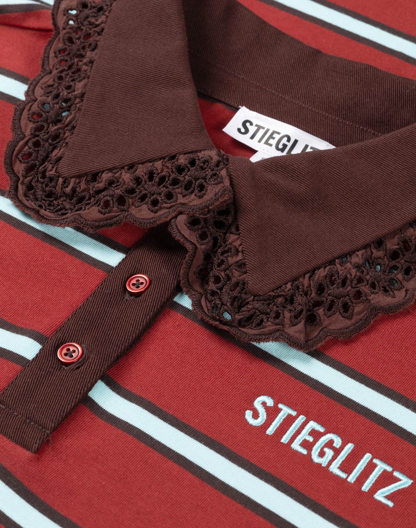 Cira Polo Longsleeve Lace Cuff | Merlot